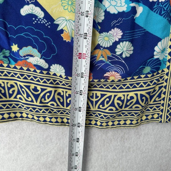 Soft Surroundings Open Front Kimono Cardigan Womens‎ S/M Blue Floral Artsy Boho - Picture 9 of 10